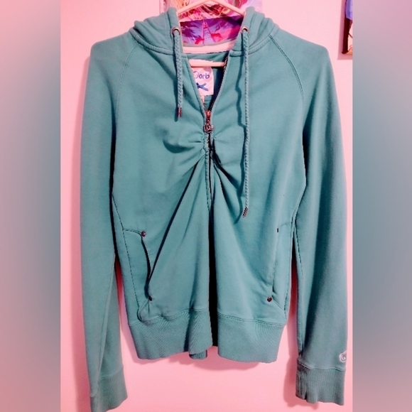 ORB Teal Zip Up Sweater Siza Large Body Fitting  Fitted - Picture 1 of 4